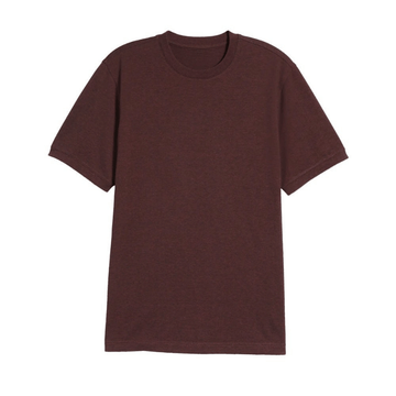 C.Kay's Designs Burgundy Heather Cotton T-Shirt for Men, Short Sleeve Crew Neck Tee