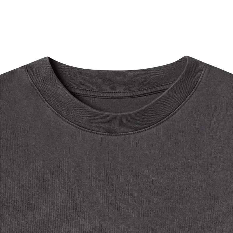 C.Kay's Designs Charcoal Washed Oversized Cotton T-Shirt for Men, Boxy Drop Shoulder Tee with Faded Finish